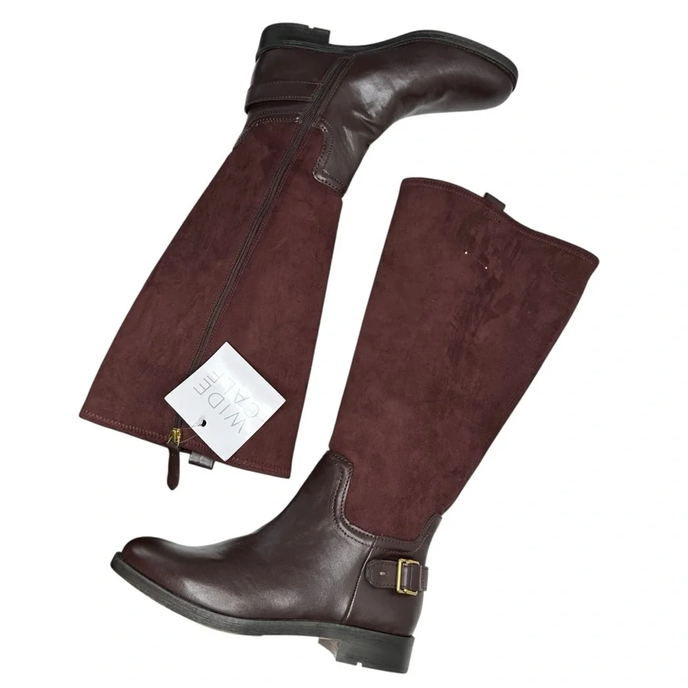 Franco Sarto Womens Merina Wide Calf Knee High Riding Boots NWT Size 8 WC - Picture 9 of 14